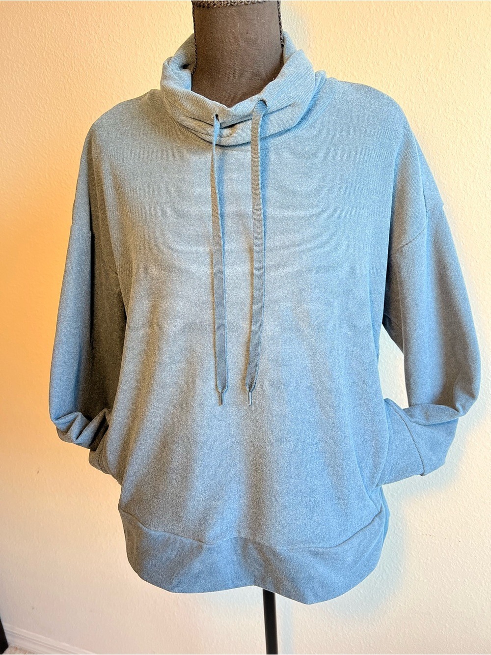 RBX Dark Teal Funnel Neck Pullover Hoodie